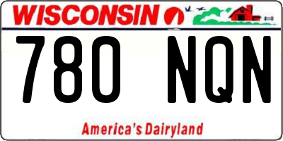 WI license plate 780NQN