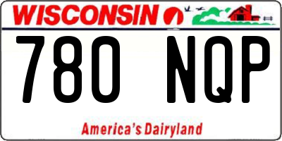 WI license plate 780NQP