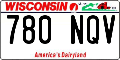 WI license plate 780NQV