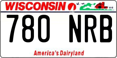 WI license plate 780NRB