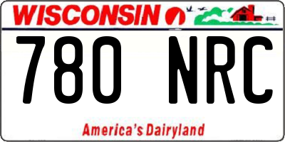 WI license plate 780NRC