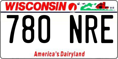 WI license plate 780NRE