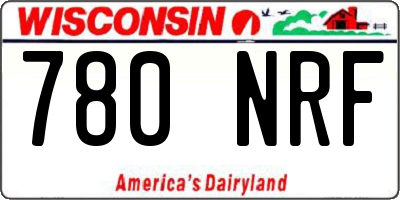 WI license plate 780NRF