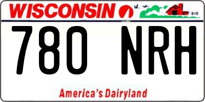 WI license plate 780NRH