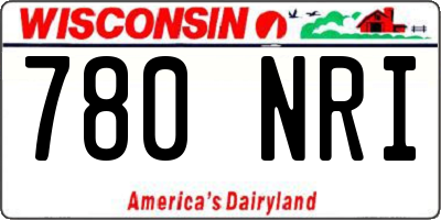 WI license plate 780NRI