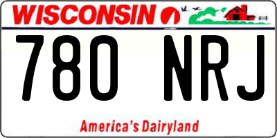 WI license plate 780NRJ