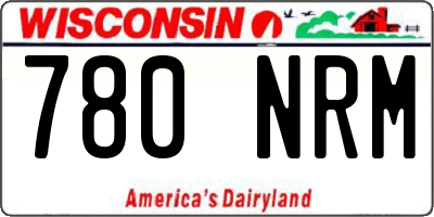 WI license plate 780NRM