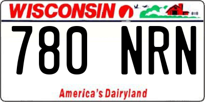 WI license plate 780NRN