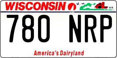 WI license plate 780NRP