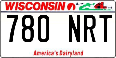 WI license plate 780NRT