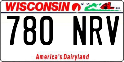 WI license plate 780NRV