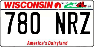 WI license plate 780NRZ