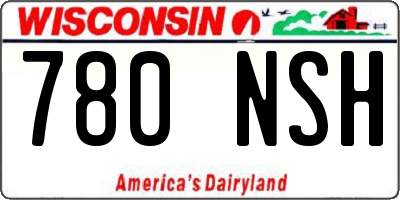 WI license plate 780NSH