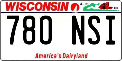 WI license plate 780NSI