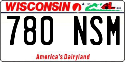 WI license plate 780NSM