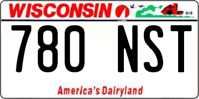 WI license plate 780NST