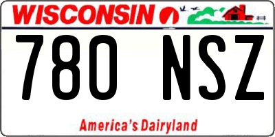 WI license plate 780NSZ