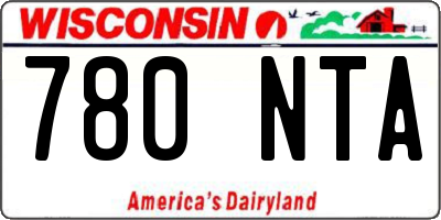 WI license plate 780NTA