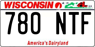 WI license plate 780NTF