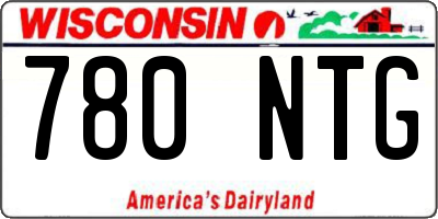 WI license plate 780NTG