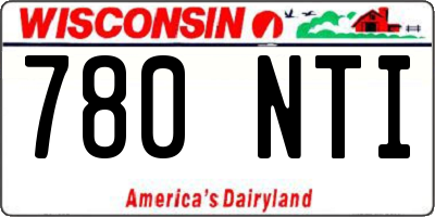 WI license plate 780NTI