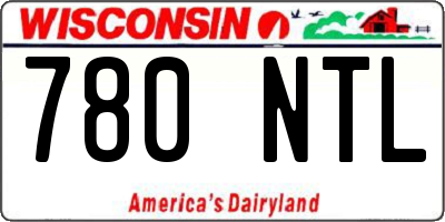 WI license plate 780NTL