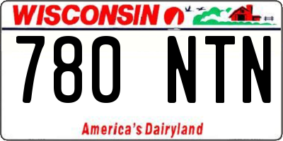 WI license plate 780NTN