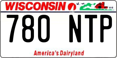 WI license plate 780NTP