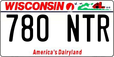 WI license plate 780NTR