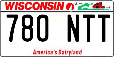 WI license plate 780NTT