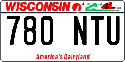 WI license plate 780NTU
