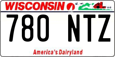 WI license plate 780NTZ