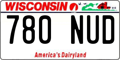 WI license plate 780NUD