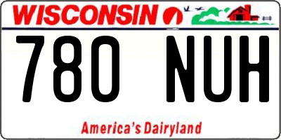 WI license plate 780NUH