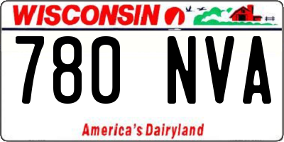 WI license plate 780NVA
