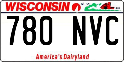 WI license plate 780NVC