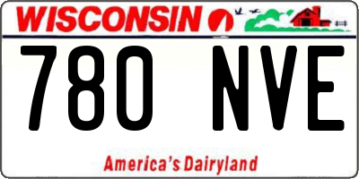 WI license plate 780NVE