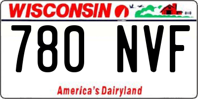 WI license plate 780NVF