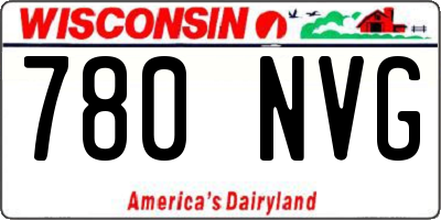 WI license plate 780NVG