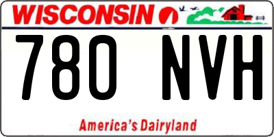 WI license plate 780NVH