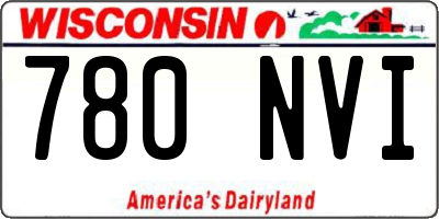 WI license plate 780NVI