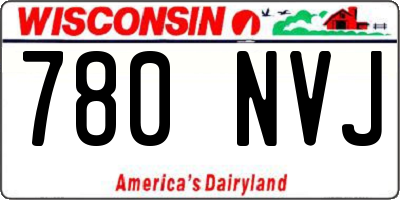 WI license plate 780NVJ