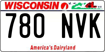 WI license plate 780NVK