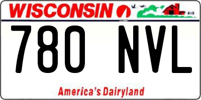 WI license plate 780NVL