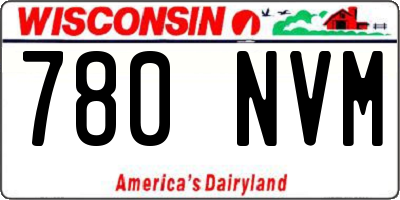 WI license plate 780NVM