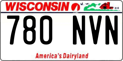 WI license plate 780NVN