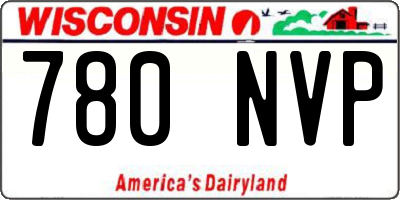 WI license plate 780NVP