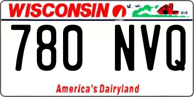 WI license plate 780NVQ