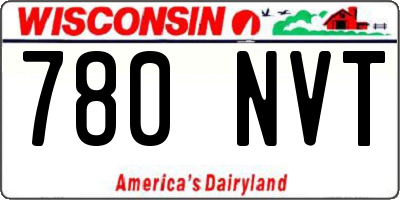WI license plate 780NVT