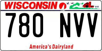 WI license plate 780NVV
